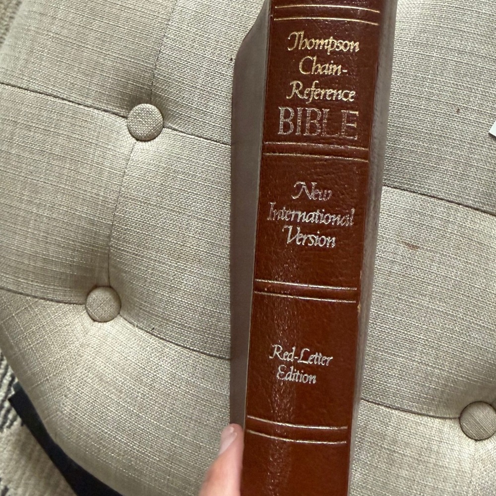 Zondervan Thompson Chain Reference Bible NIV Leather Red Letter 1980s